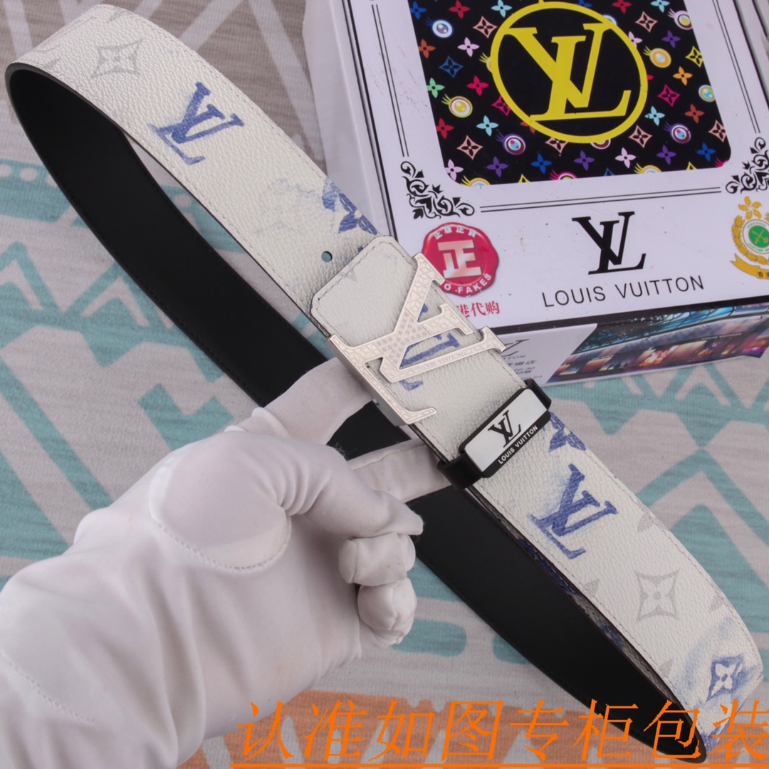 腰带皮带LV路易威登原单牛皮皮带男款