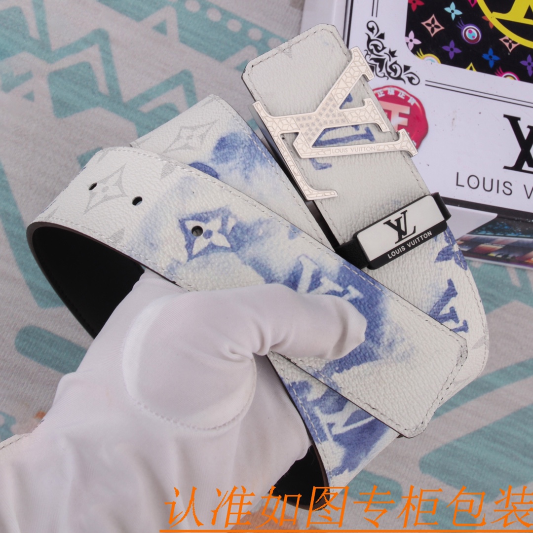 腰带皮带LV路易威登原单牛皮皮带男款