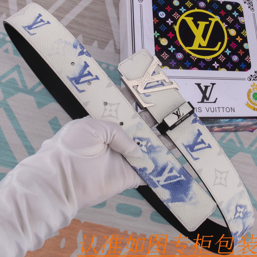 腰带皮带LV路易威登原单牛皮皮带男款