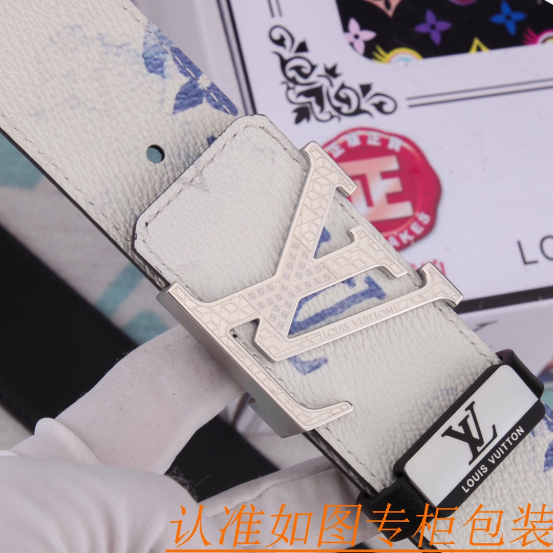 腰带皮带LV路易威登原单牛皮皮带男款