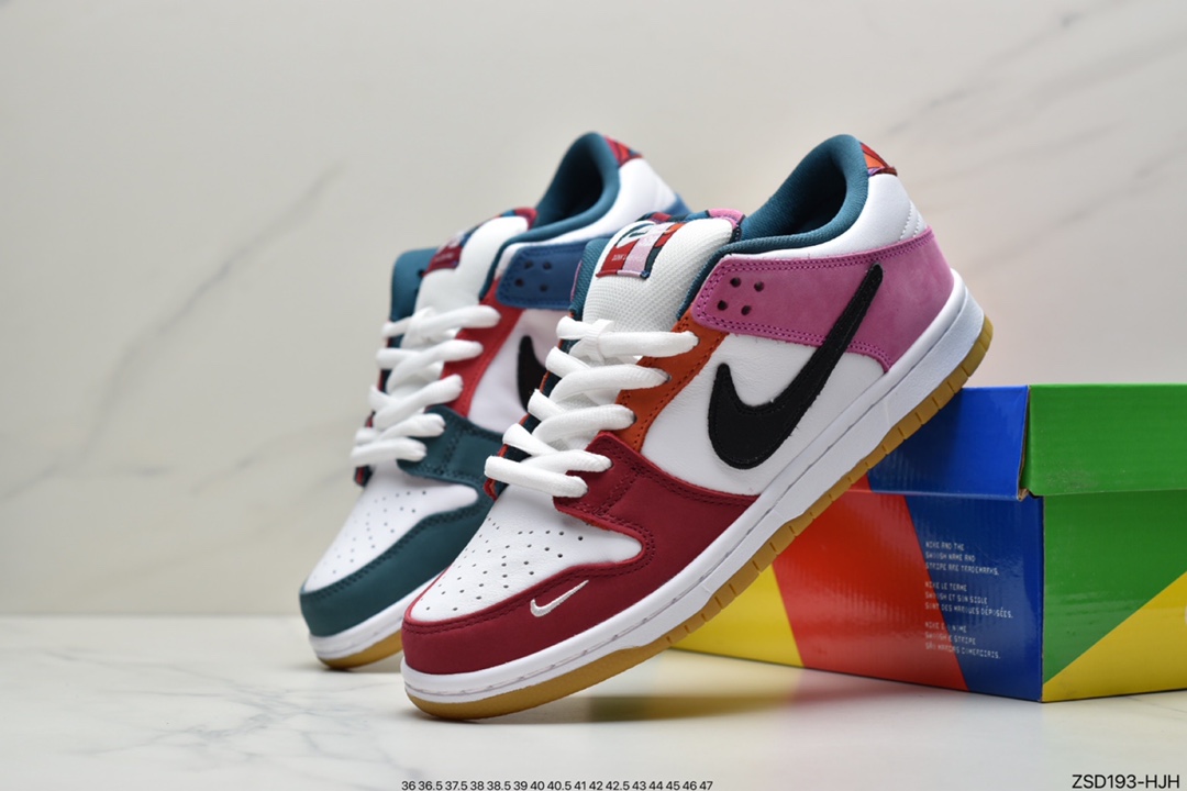 320 Parra x Nike SB Dunk Low”Multi-Color 2021”扣篮系列低帮休闲运动滑板板鞋DH7695-100