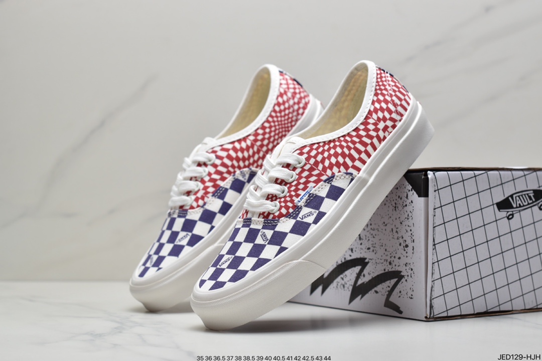 150 万斯Vans Vault OG Authentic LX 高端支线撞色棋盘格复古低帮男女帆布滑板鞋