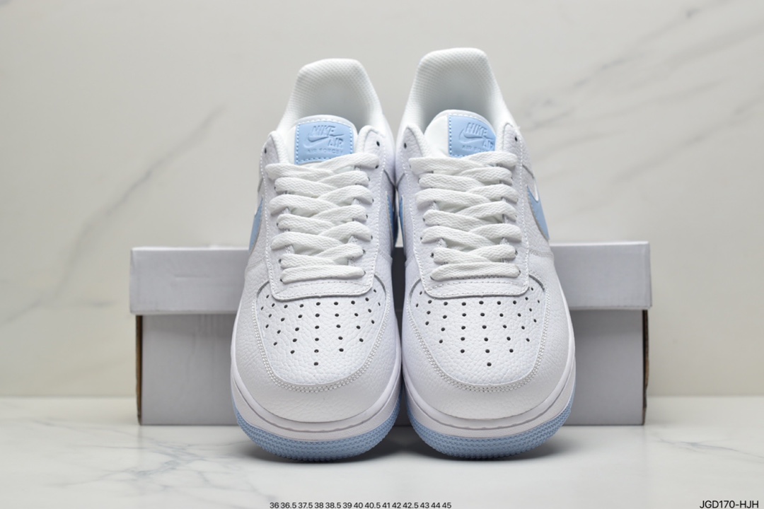 180 耐克NK Air Force 1 Low 空军一号低帮百搭休闲运动板鞋 北卡蓝配色 AH0287-104