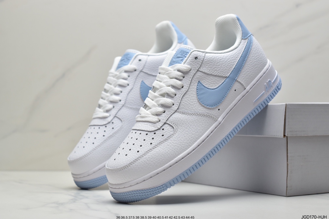 180 耐克NK Air Force 1 Low 空军一号低帮百搭休闲运动板鞋 北卡蓝配色 AH0287-104