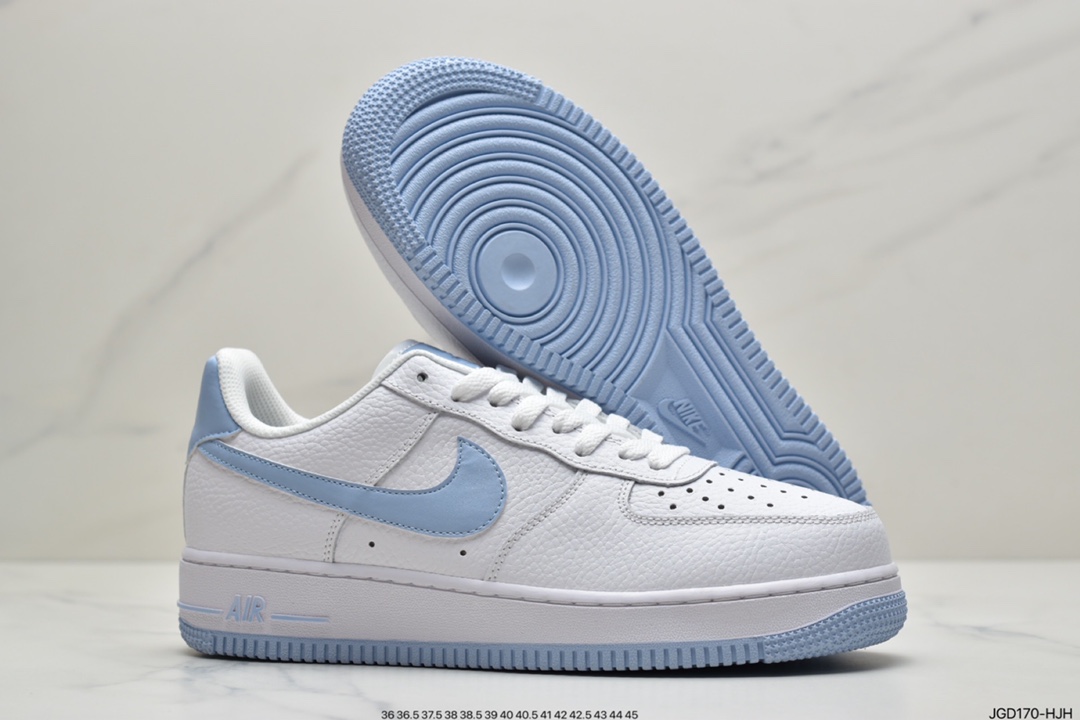 180 耐克NK Air Force 1 Low 空军一号低帮百搭休闲运动板鞋 北卡蓝配色 AH0287-104