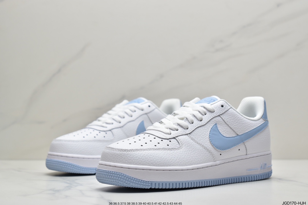 180 耐克NK Air Force 1 Low 空军一号低帮百搭休闲运动板鞋 北卡蓝配色 AH0287-104