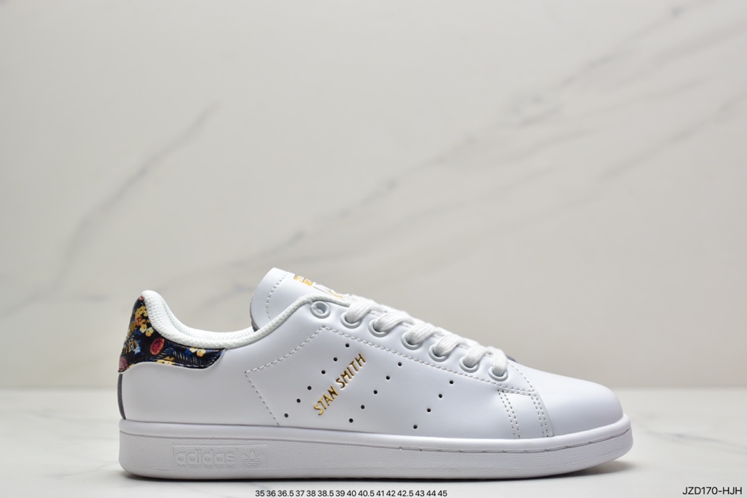 140 阿迪达斯adidas三叶草 Originals Stan Smith Leather”White/Light Blue”史密斯经典百搭复古休闲运动板鞋货号FX3517