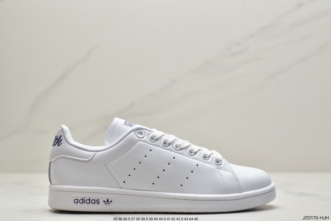 140 阿迪达斯adidas三叶草 Originals Stan Smith Leather”White/Light Blue”史密斯经典百搭复古休闲运动板鞋货号FX3517