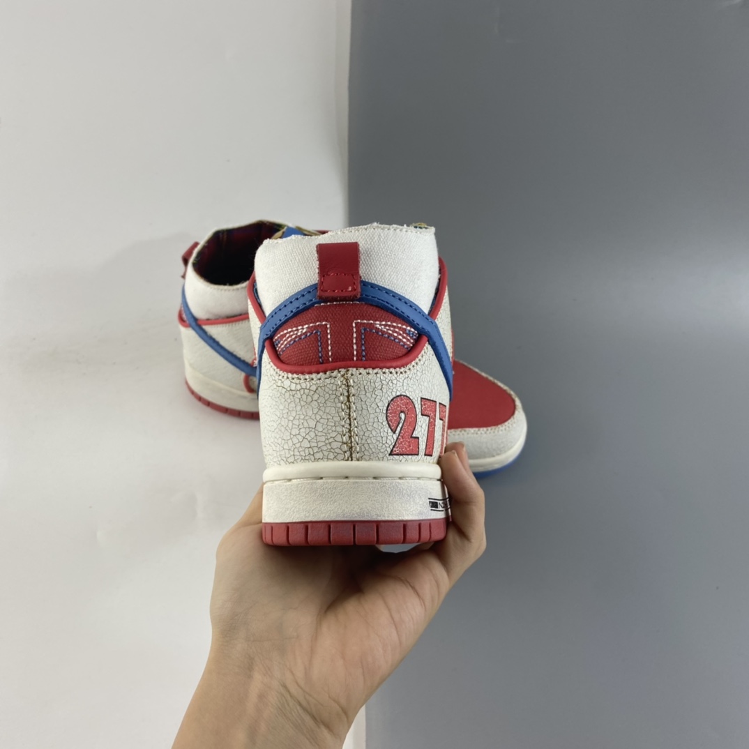 P400  Magnus Walker x Nike Dunk High Pro Decon QS【保时捷911】白蓝红高帮休闲滑板鞋 DH7683-100