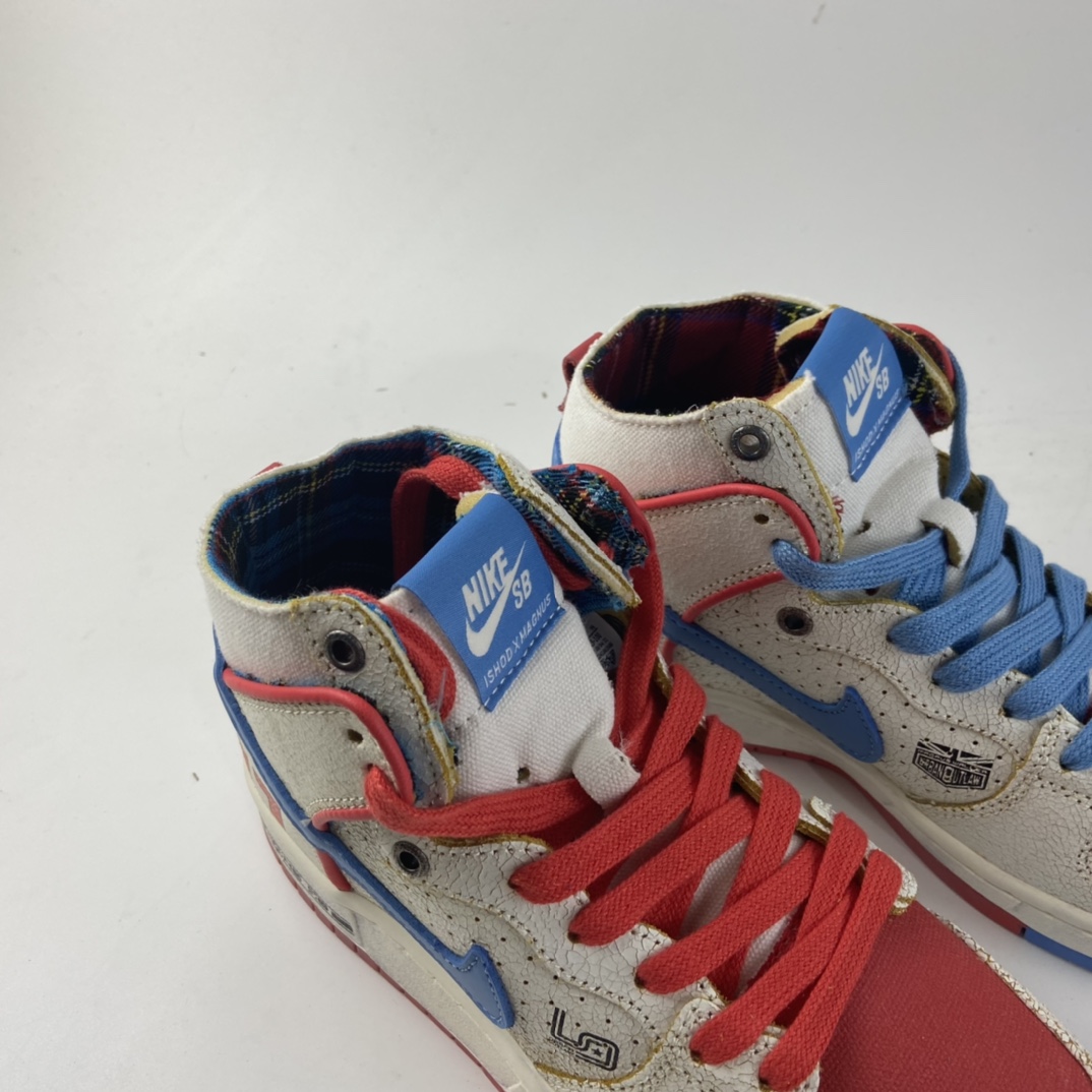 P400  Magnus Walker x Nike Dunk High Pro Decon QS【保时捷911】白蓝红高帮休闲滑板鞋 DH7683-100