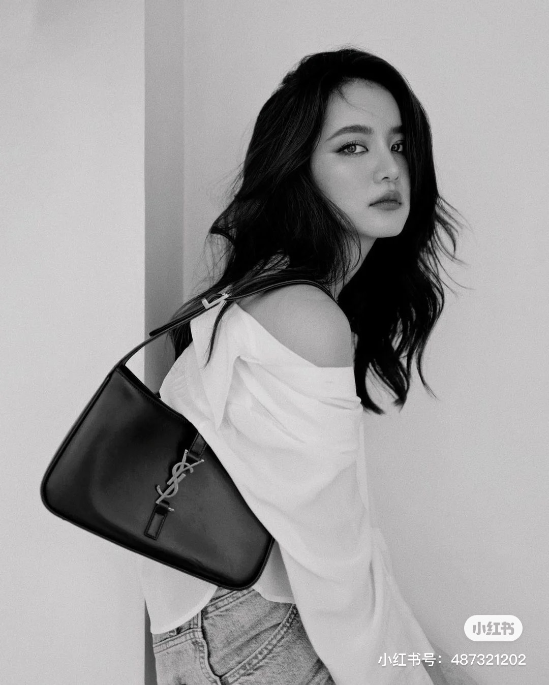 Saint laurent Ysl LE 5 À 7 平纹腋下包 657228黑色