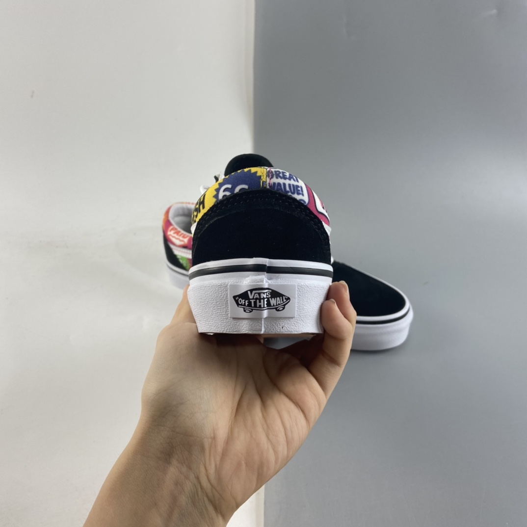 P150  Vans Old Skool 范斯2021夏季新款彩色字母印画情侣休闲运动板鞋 VN0A38G2VFK