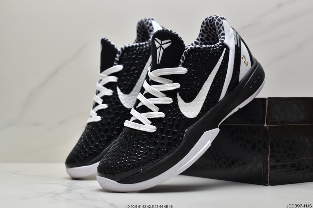 180 科比6 黑白色 Kobe 6 “Mamba Forever” 整双鞋采用经典黑白色CW2190-002