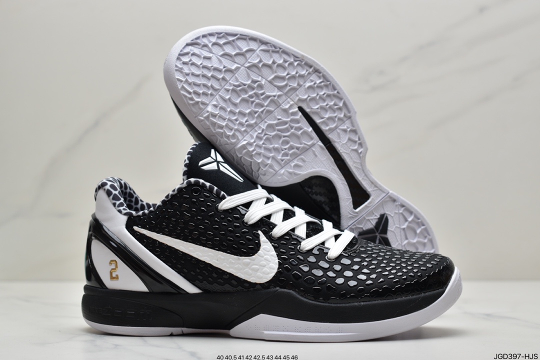 180 科比6 黑白色 Kobe 6 “Mamba Forever” 整双鞋采用经典黑白色CW2190-002