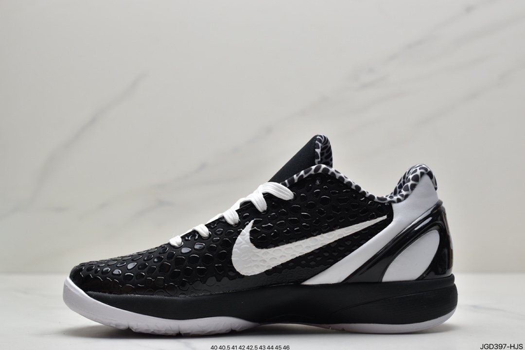 180 科比6 黑白色 Kobe 6 “Mamba Forever” 整双鞋采用经典黑白色CW2190-002