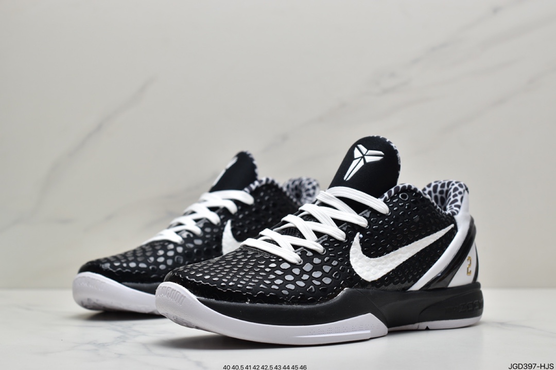 180 科比6 黑白色 Kobe 6 “Mamba Forever” 整双鞋采用经典黑白色CW2190-002