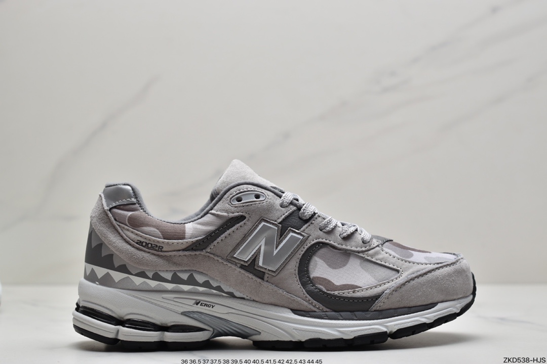 270 NB 新百伦 Bape x New Balance 2002R 联名迷彩 3M反光 M2002RBF/G 复古运动跑步鞋 823400GM