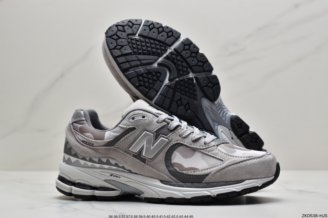 270 NB 新百伦 Bape x New Balance 2002R 联名迷彩 3M反光 M2002RBF/G 复古运动跑步鞋 823400GM