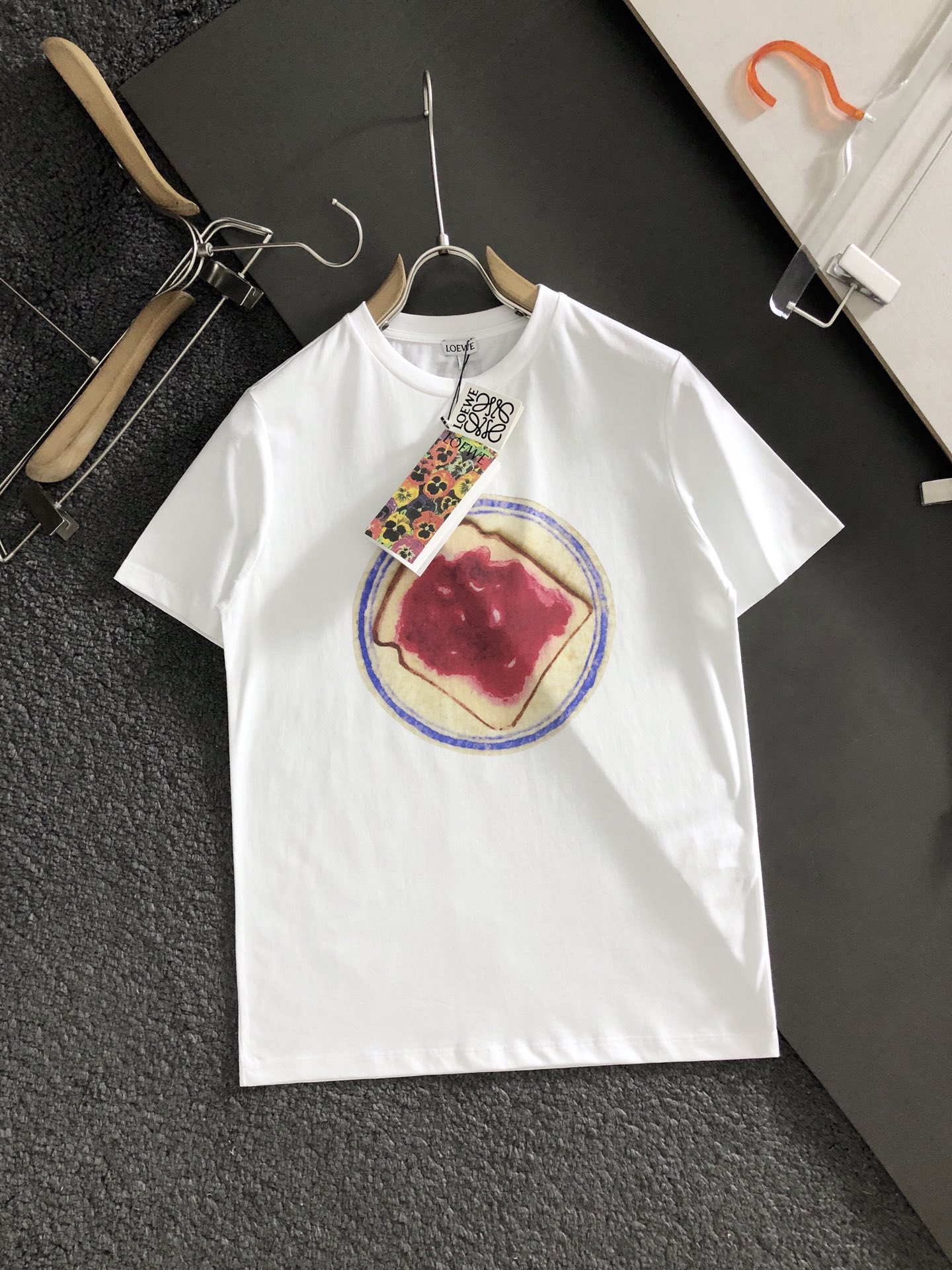 🅿️95 LOEWE Última camiseta de manga corta con estampado, de alta calidad y original de tienda, proceso de fabricación …
