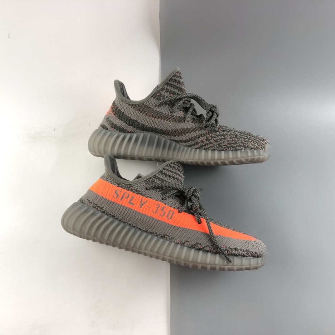 P200 联乘侃爷Kanye West x Ad Yeezy Boost 350 V2”Beluga/Reflectiv”百搭轻便爆米花中底休闲运动慢跑鞋“初代灰橙满天星”GW1229