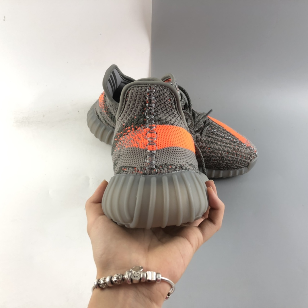 P200 联乘侃爷Kanye West x Ad Yeezy Boost 350 V2”Beluga/Reflectiv”百搭轻便爆米花中底休闲运动慢跑鞋“初代灰橙满天星”GW1229