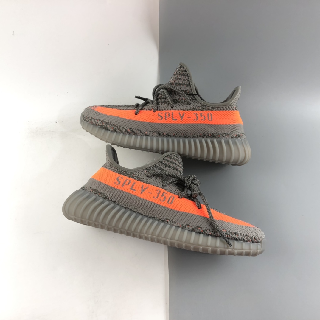 P200 联乘侃爷Kanye West x Ad Yeezy Boost 350 V2”Beluga/Reflectiv”百搭轻便爆米花中底休闲运动慢跑鞋“初代灰橙满天星”GW1229