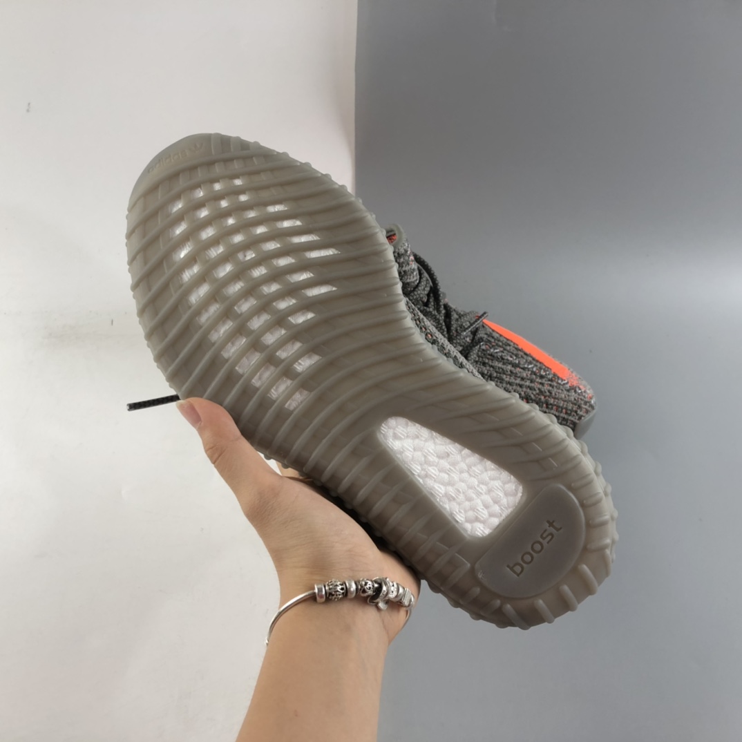 P200 联乘侃爷Kanye West x Ad Yeezy Boost 350 V2”Beluga/Reflectiv”百搭轻便爆米花中底休闲运动慢跑鞋“初代灰橙满天星”GW1229