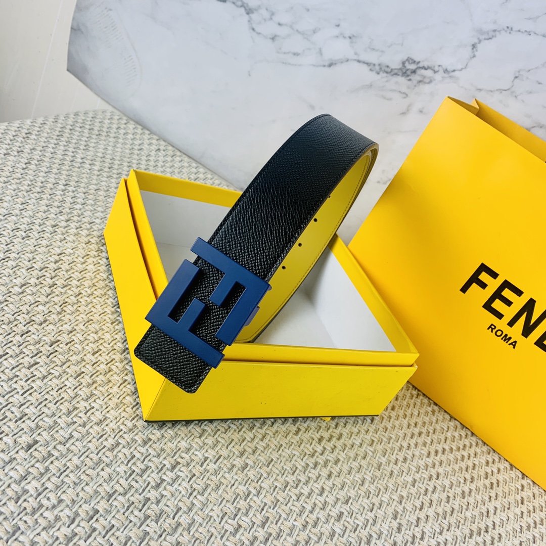FENDl芬迪宽40MM双面原版小牛