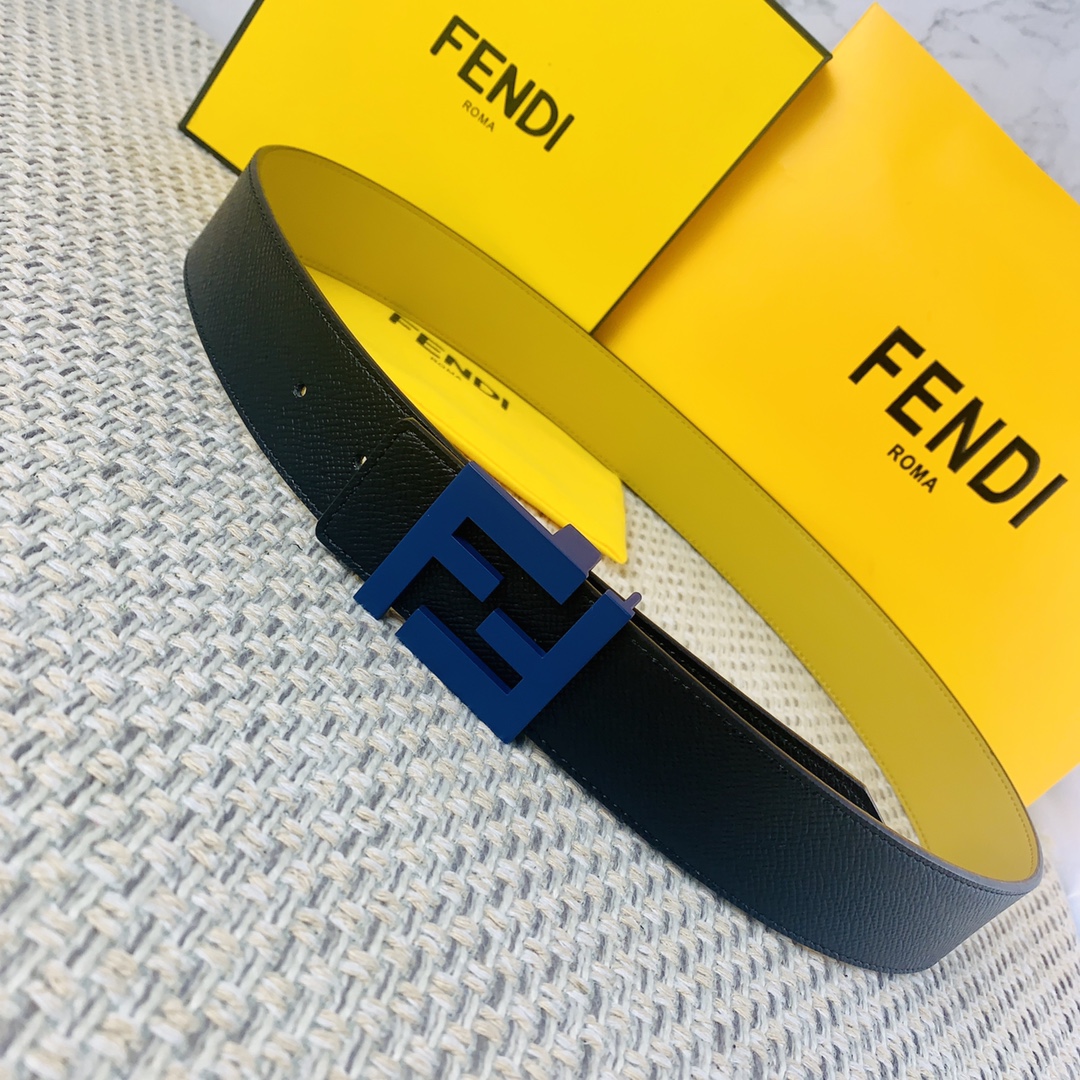 FENDl芬迪宽40MM双面原版小牛