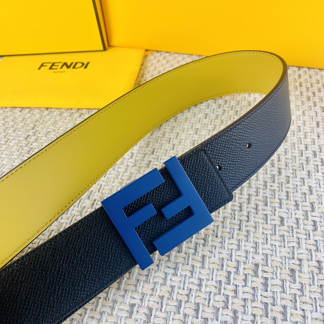 FENDl芬迪宽40MM双面原版小牛