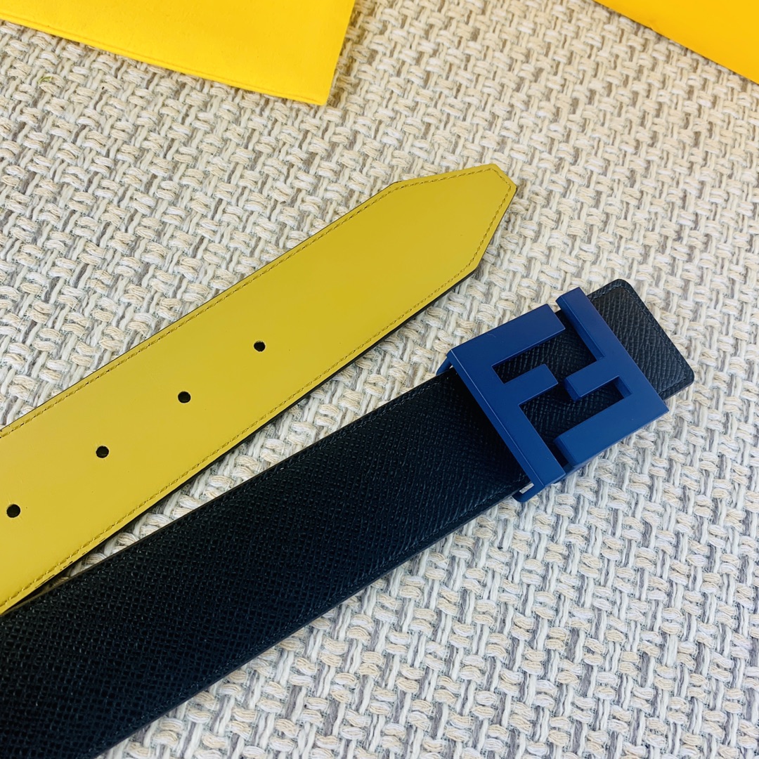 FENDl芬迪宽40MM双面原版小牛