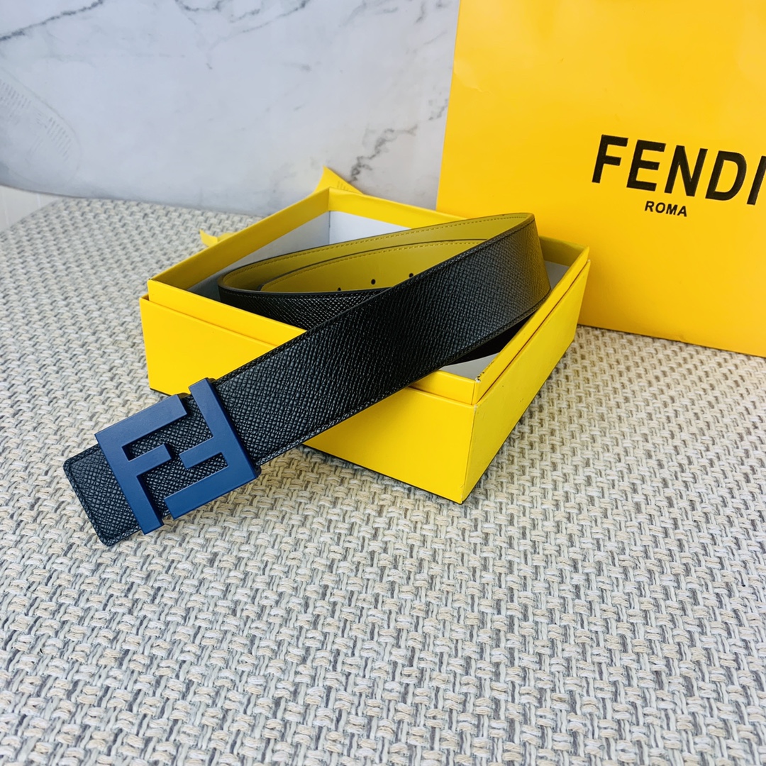 FENDl芬迪宽40MM双面原版小牛