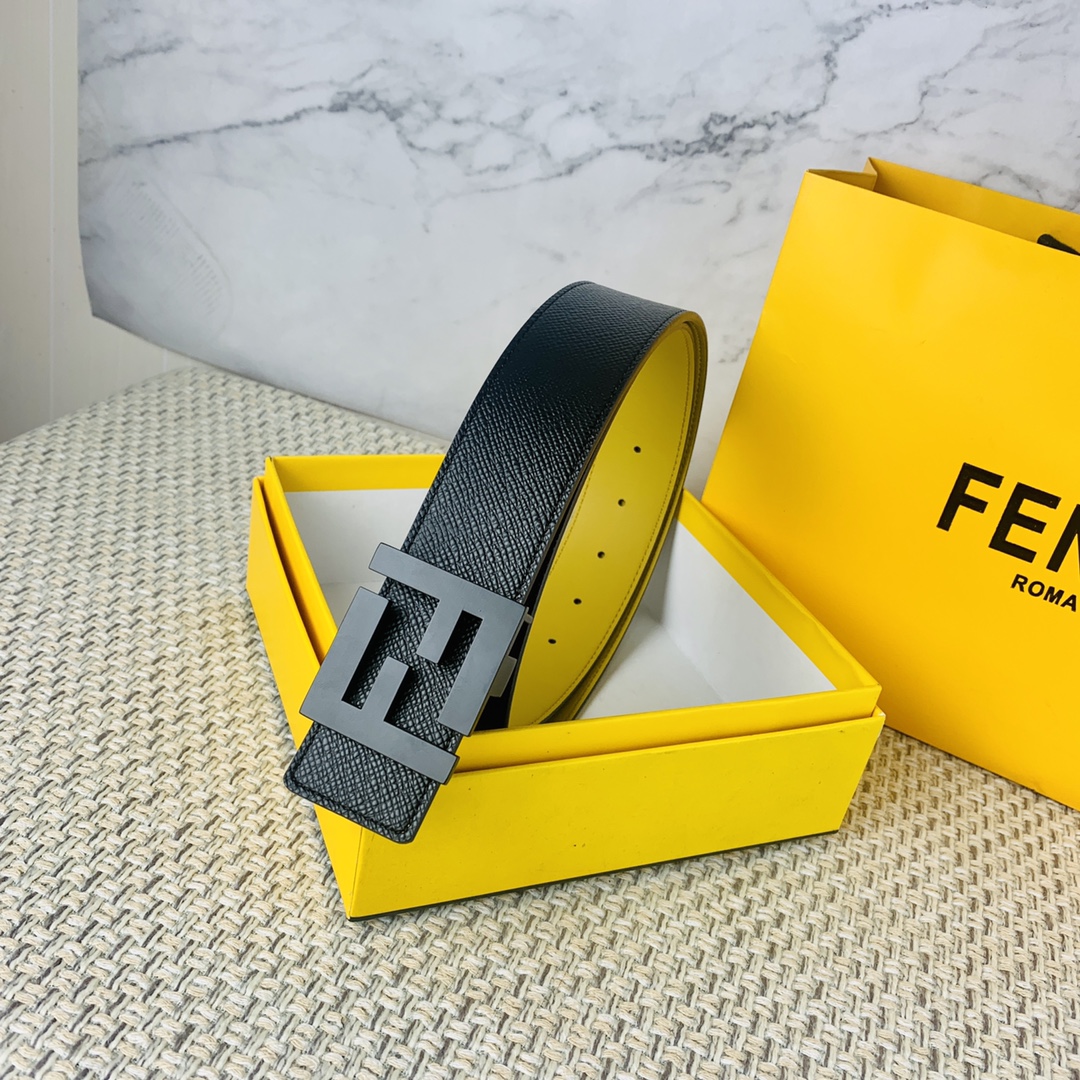 FENDl芬迪宽40MM双面原版小牛