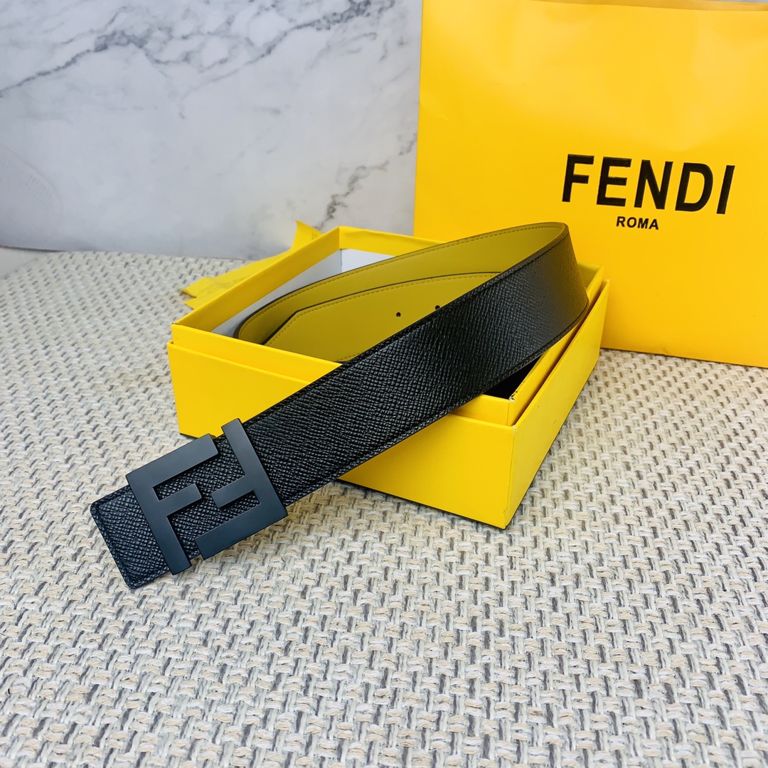 FENDl芬迪宽40MM双面原版小牛