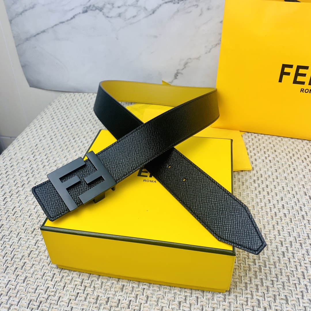 FENDl芬迪宽40MM双面原版小牛