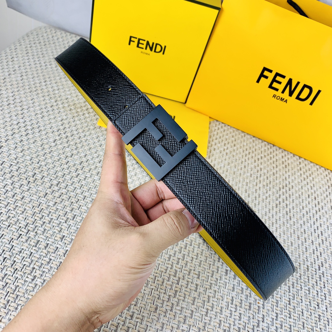 FENDl芬迪宽40MM双面原版小牛