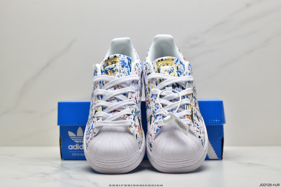 180 阿迪达斯 Adidas Originals SUPERSTAR W 贝壳头经典百搭休闲运动小白板鞋 原标原盒  FX5540