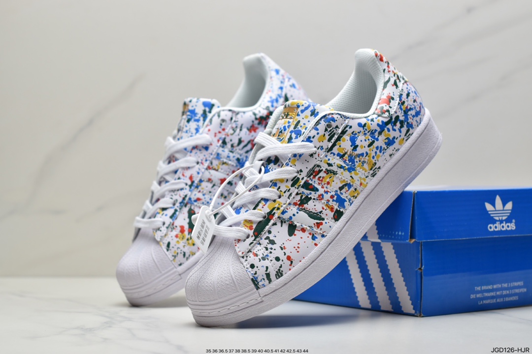 180 阿迪达斯 Adidas Originals SUPERSTAR W 贝壳头经典百搭休闲运动小白板鞋 原标原盒  FX5540