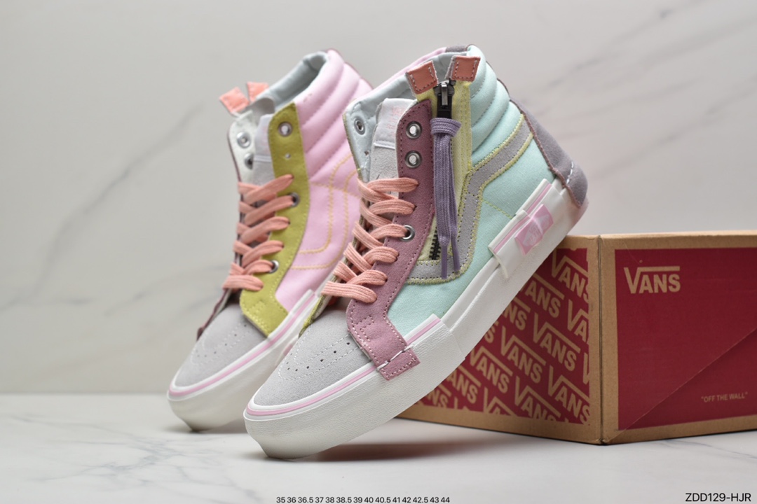 230 万斯Vans Sk8-Hi Reissue Ca 拉链解构主义高帮帆布休闲运动板鞋