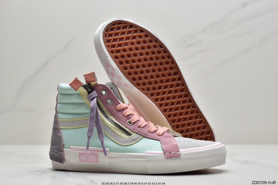 230 万斯Vans Sk8-Hi Reissue Ca 拉链解构主义高帮帆布休闲运动板鞋