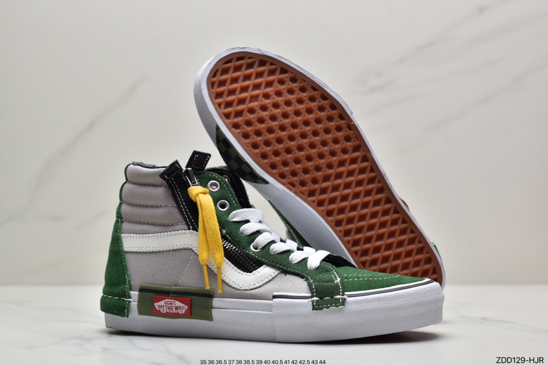 230 万斯Vans Sk8-Hi Reissue Ca 拉链解构主义高帮帆布休闲运动板鞋