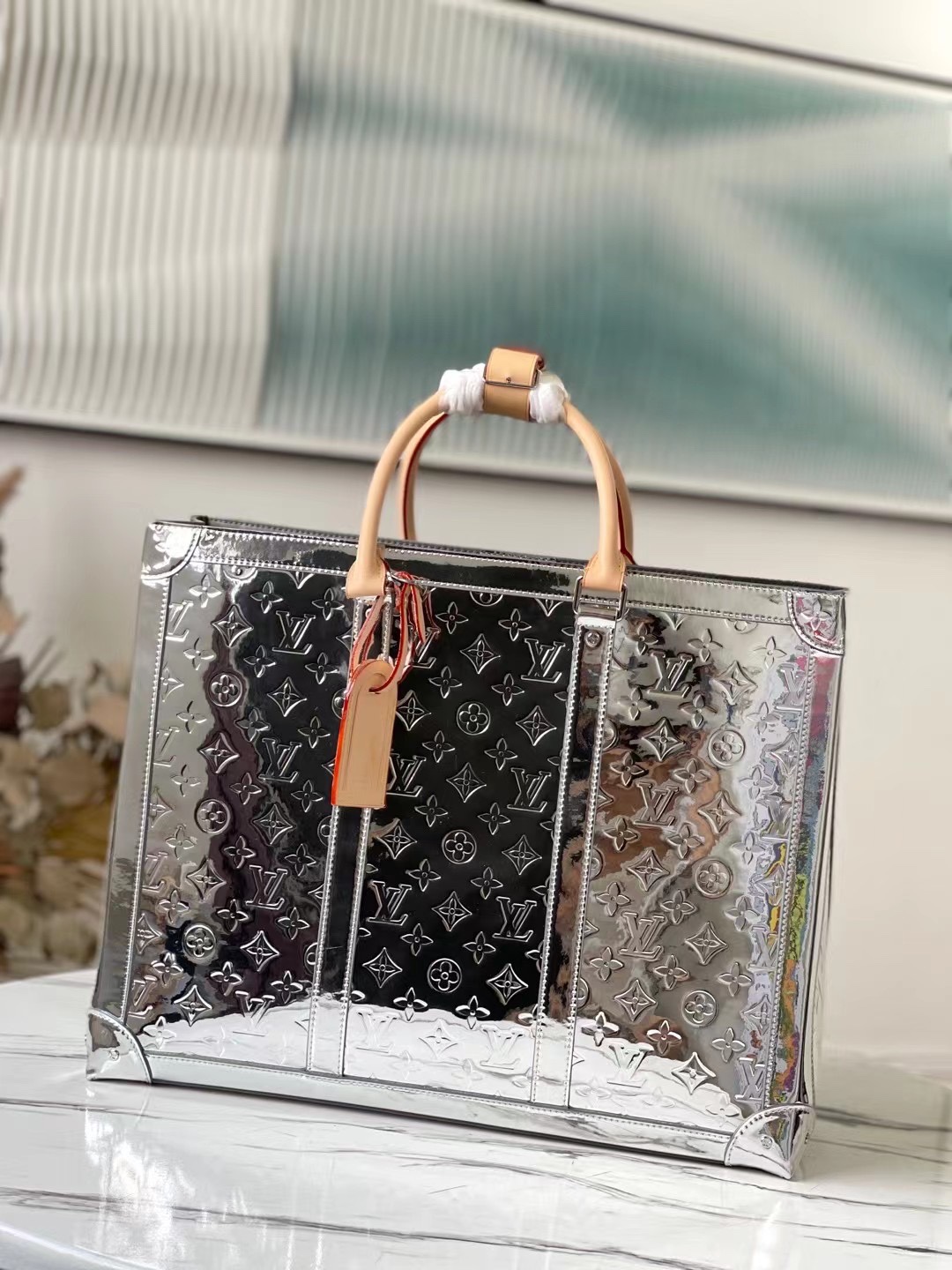 Louis Vuitton LV Sac Plat Bags Handbags Monogram Vernis Patent Leather Fashion M46121
