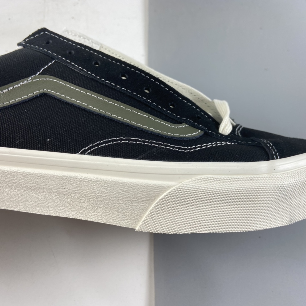 P150  VANS STYLE 36 黑色低帮板鞋帆布鞋 小头黑绿 VN0A3DZ3VTA