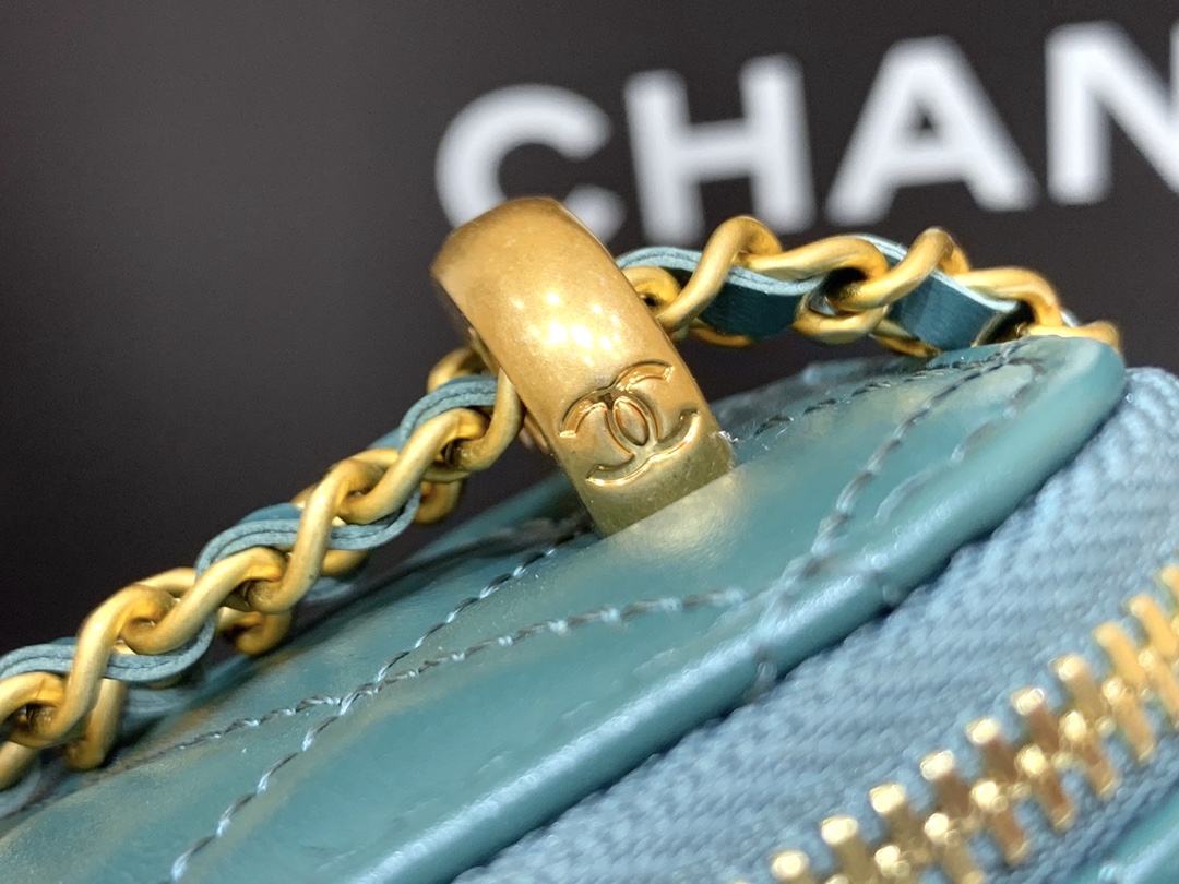 Chanel 高级手工坊双金珠系列盒子斜挎包 AP2292绿色