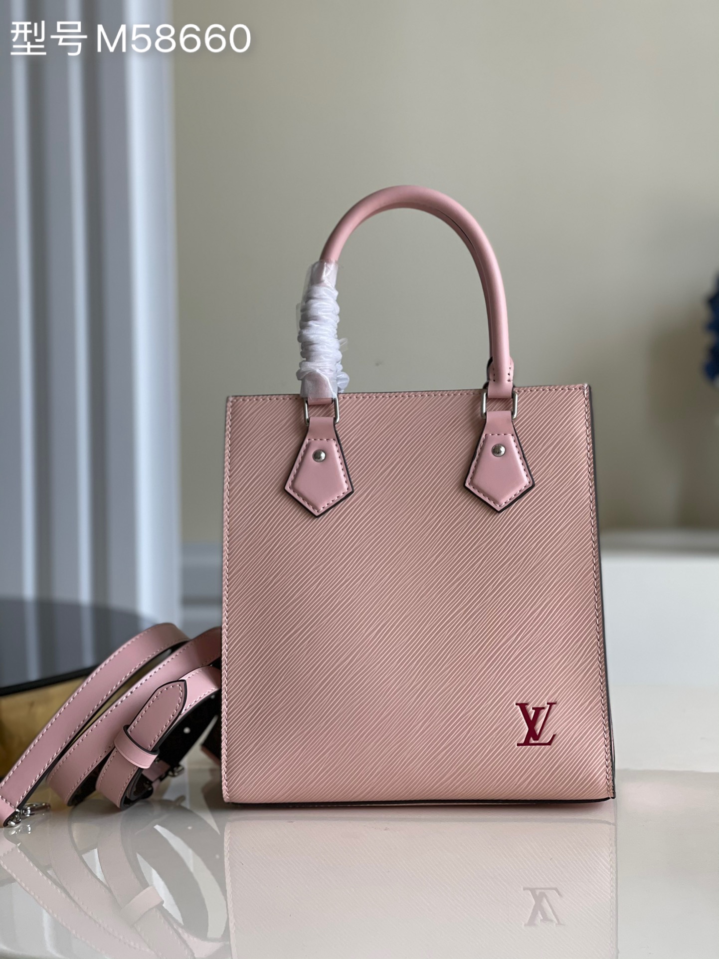 Louis Vuitton LV Sac Plat Bags Handbags Pink Epi M58660