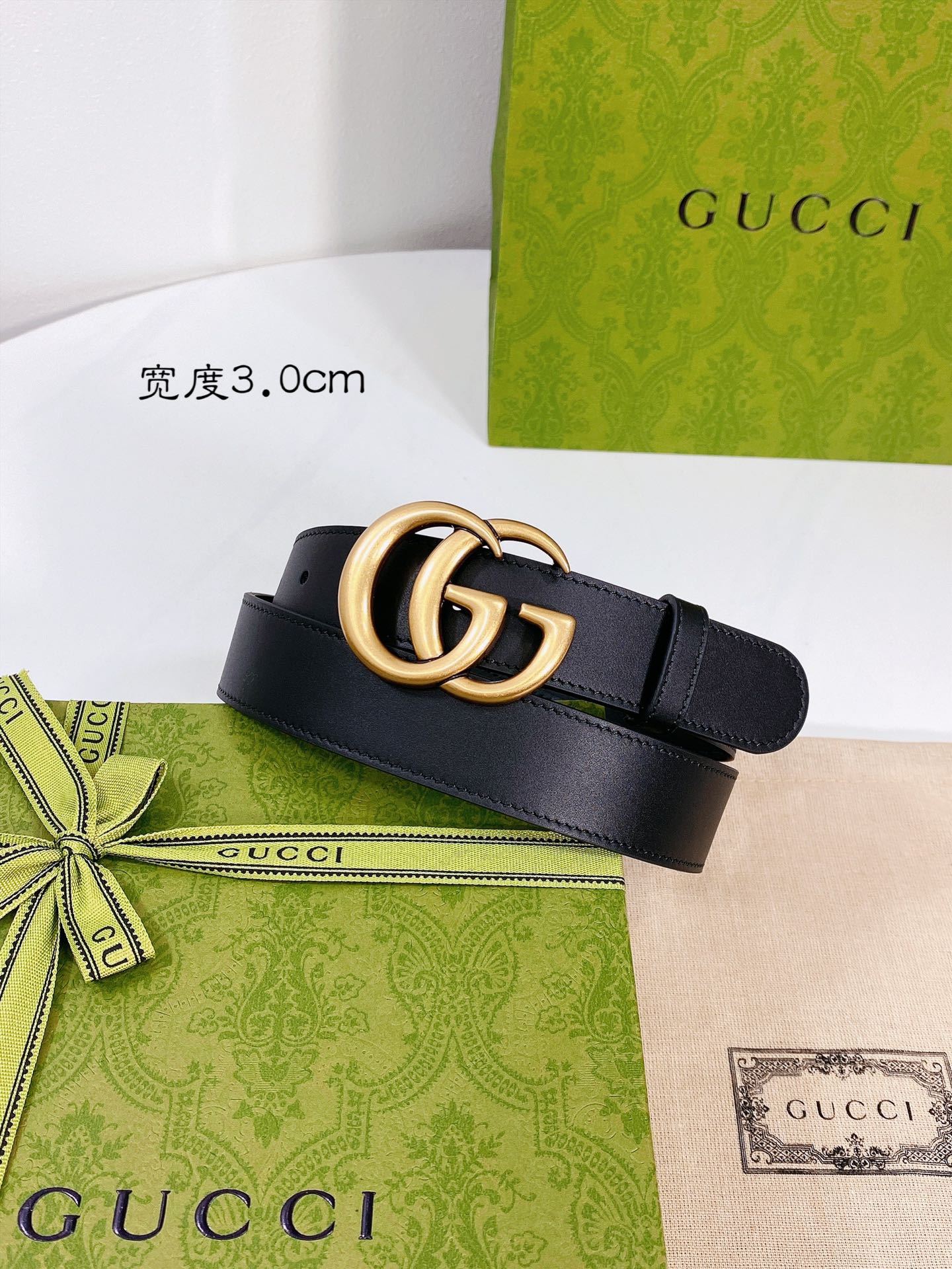 Gucci 顶级原单腰带,定制进口原版皮,真空电镀扣头,修身百搭腰带,经典爆款,宽度3.0cm 原版/原单