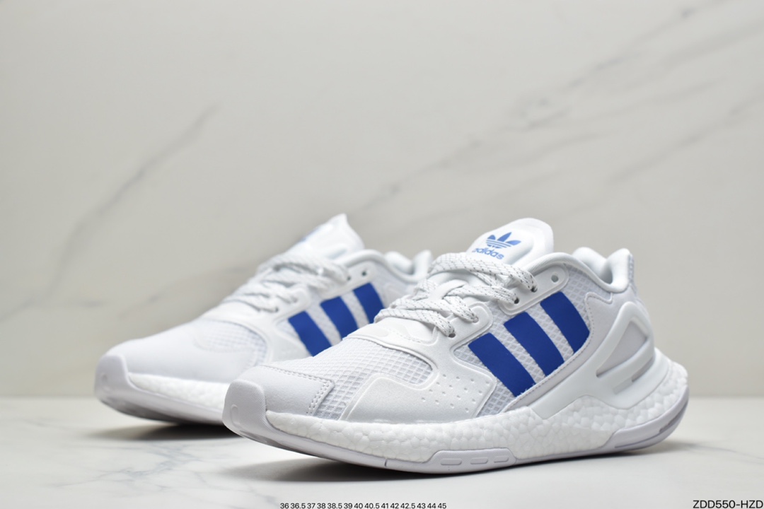 230 阿迪达斯三叶草 Originals 2020 Day Jogger Boost”Grey/Laser Reflectiv”2020版慢跑者系列高弹复古休闲运动跑鞋  FW3021