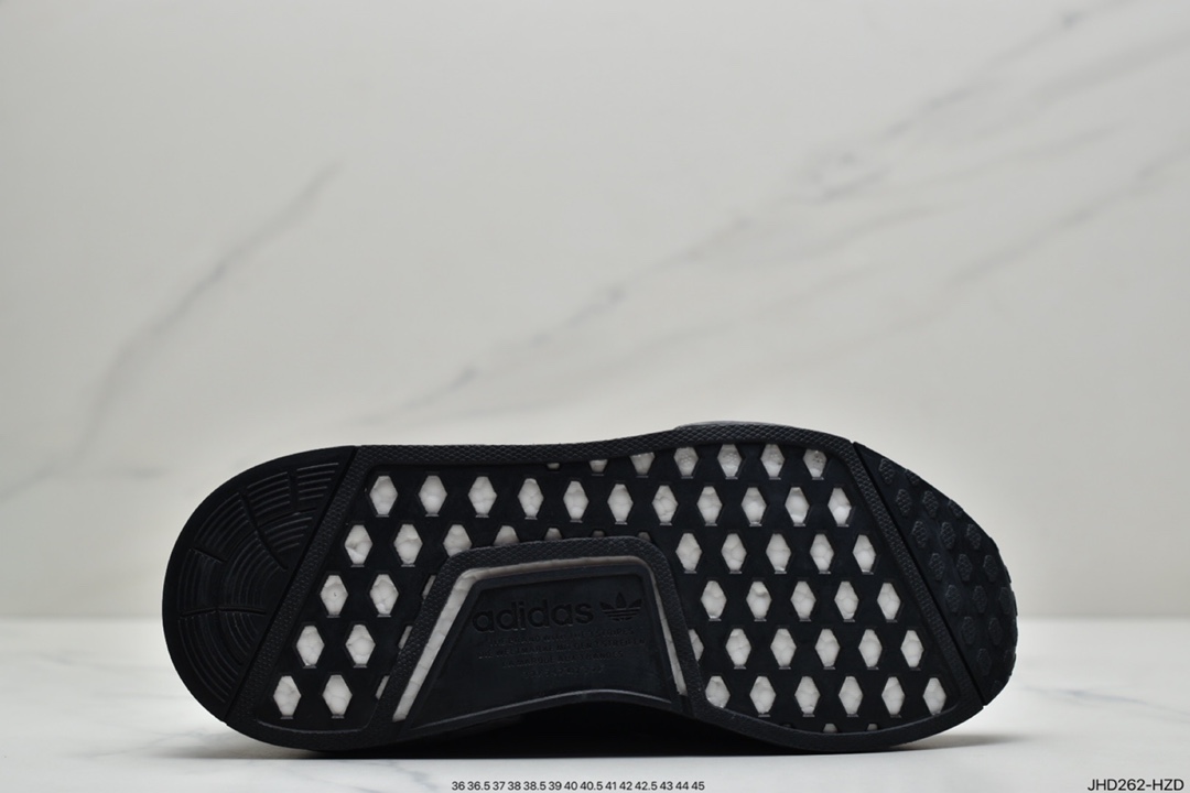 190 阿迪达斯Adidas NMD R1系列 原进装口Boost原料 高密度性弹针织 首发新配色 现货供应 原盒原标  FV8025