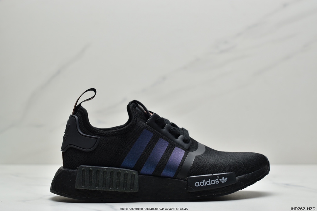 190 阿迪达斯Adidas NMD R1系列 原进装口Boost原料 高密度性弹针织 首发新配色 现货供应 原盒原标  FV8025