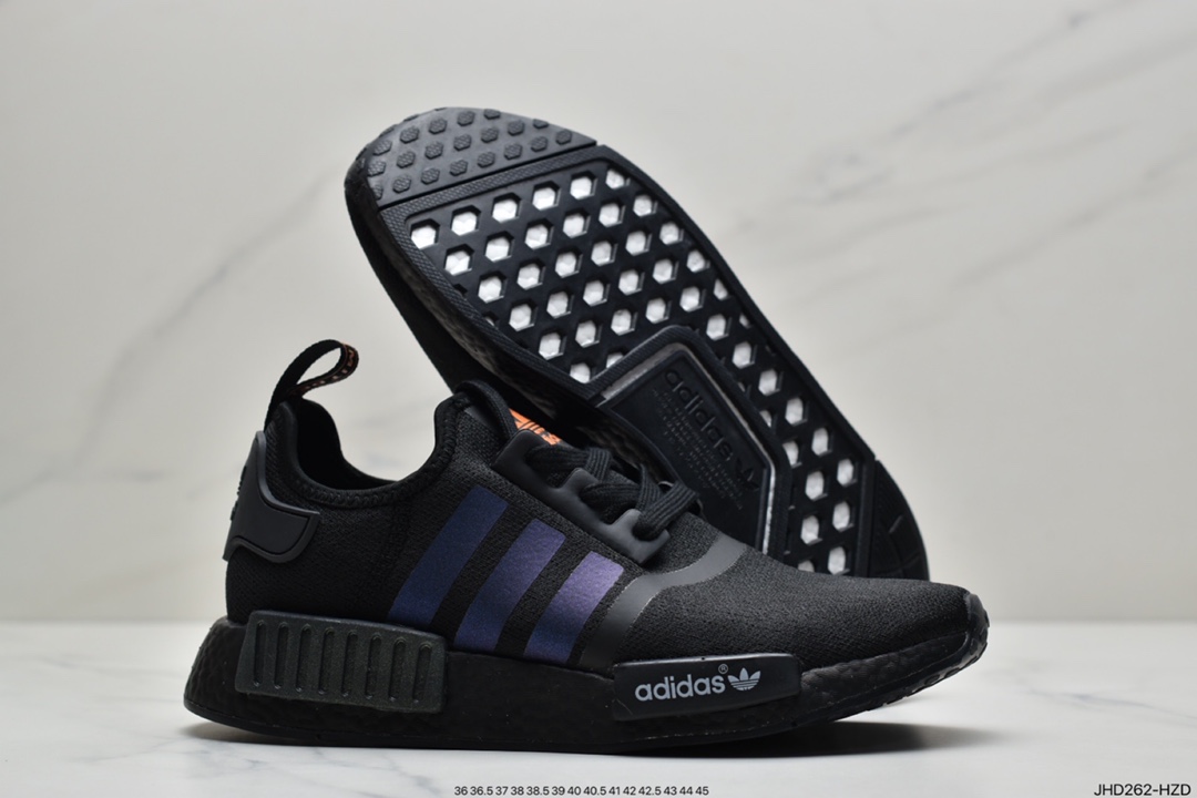 190 阿迪达斯Adidas NMD R1系列 原进装口Boost原料 高密度性弹针织 首发新配色 现货供应 原盒原标  FV8025